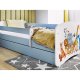 KOCOT KIDS Seng babydreams bl dyr uden skuffe med madras 160/80