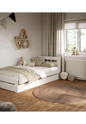 KOCOT KIDS Seng Emil hvid 180 med madras