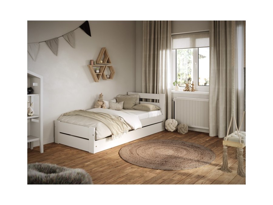 KOCOT KIDS Seng Emil hvid 160 med madras