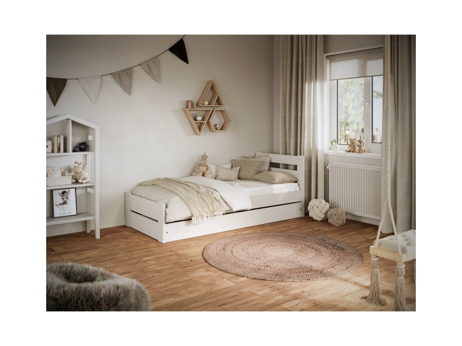 KOCOT KIDS Seng Emil hvid 160 med madras