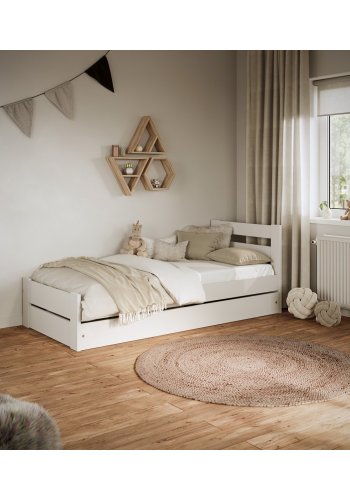 KOCOT KIDS Seng Emil hvid 180 med madras