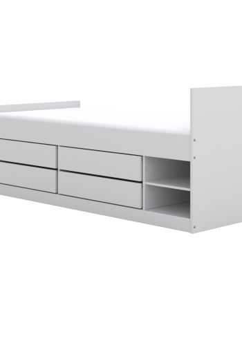 KOCOT KIDS Seng Leon hvid 200 med madras