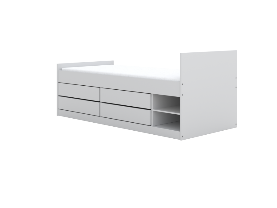 KOCOT KIDS Seng Leon hvid 200 med madras