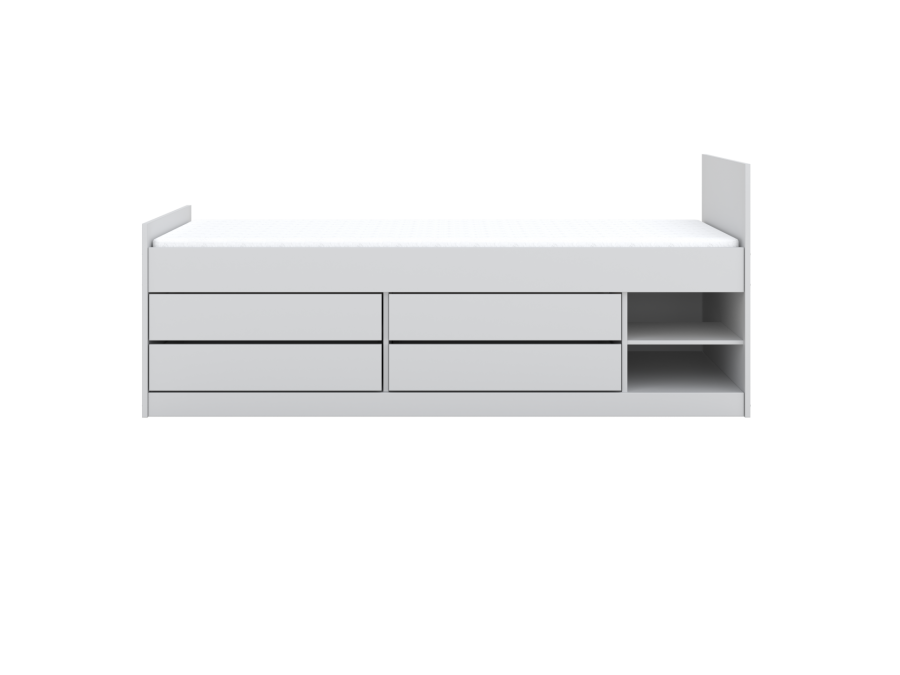 KOCOT KIDS Seng Leon hvid 200 med madras