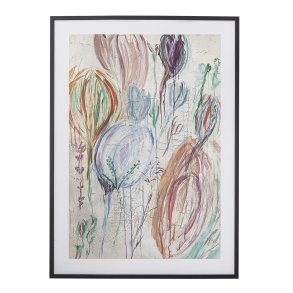 BLOOMINGVILLE Francine Illustration med ramme, Sort, Fyr