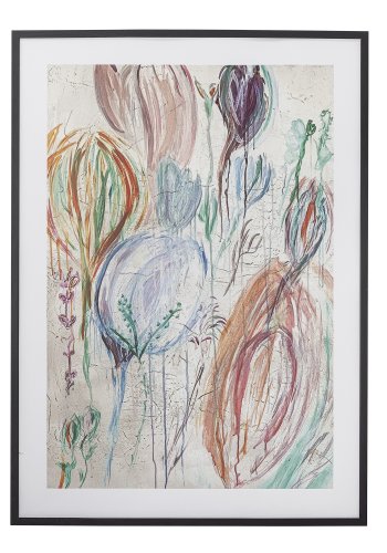 BLOOMINGVILLE Francine Illustration med ramme, Sort, Fyr