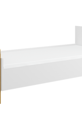 Victor juniorseng, inkl. lamelbund og madras - hvid laminat og natur eg (180x80)