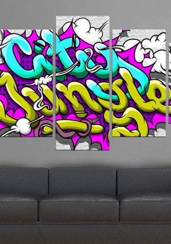 ARTGEIST billede, 5-delt - City Jungle - Flere strrelser