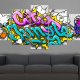ARTGEIST billede, 5-delt - Graffiti: city jungle - Flere strrelser