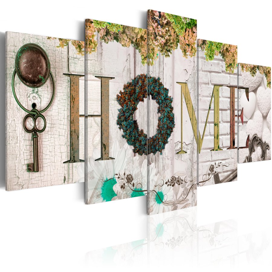 ARTGEIST billede, 5-delt - Autumn House - Flere strrelser