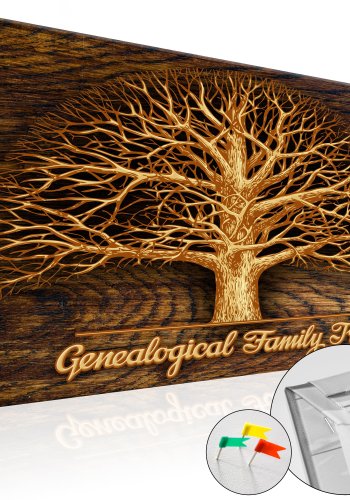 ARTGEIST Family Tree - Billede af stamtr til tegnestifter trykt p kork - Flere strrelser