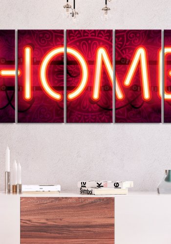ARTGEIST billede, 5-delt - Home Neon - Flere strrelser