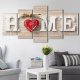 ARTGEIST billede, 5-delt - Home: House of Love - Flere strrelser