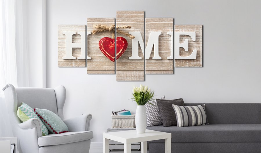 ARTGEIST billede, 5-delt - Home: House of Love - Flere strrelser