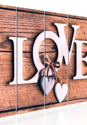 ARTGEIST billede, 5-delt - Wooden Letters Narrow - Flere strrelser