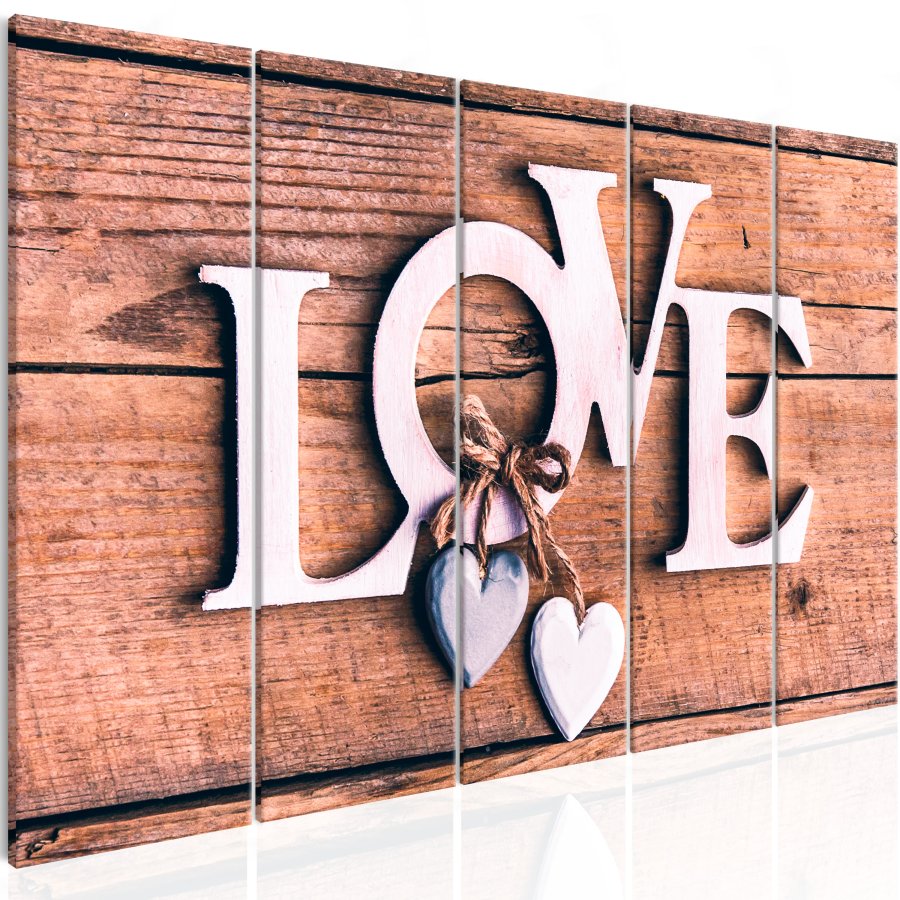 ARTGEIST billede, 5-delt - Wooden Letters Narrow - Flere strrelser