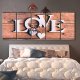 ARTGEIST billede, 5-delt - Wooden Letters Narrow - Flere strrelser