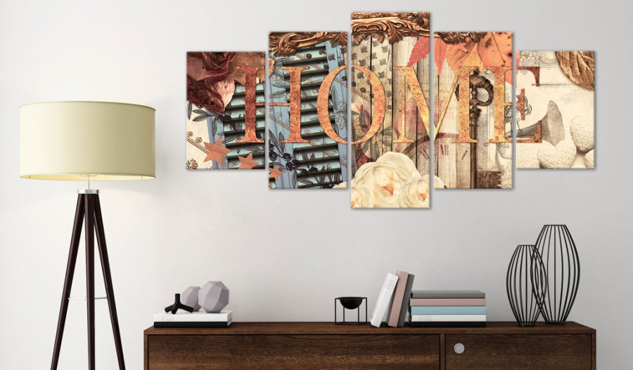 ARTGEIST billede, 5-delt - Home Retro - Flere strrelser