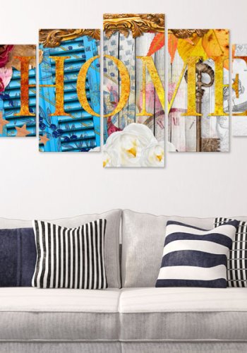 ARTGEIST billede, 5-delt - Home Vintage - Flere strrelser