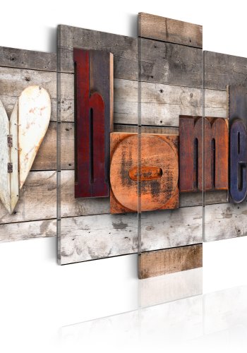 ARTGEIST billede med tekst, 5-delt - Enchanted Cottage - Flere strrelser