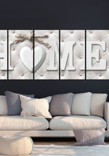 ARTGEIST billede, 5-delt - Quilted Home Narrow - Flere strrelser