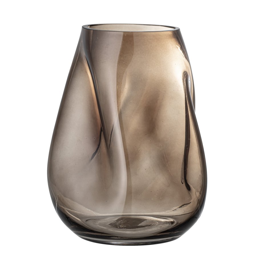 BLOOMINGVILLE Ingolf Vase, Brun, Glas