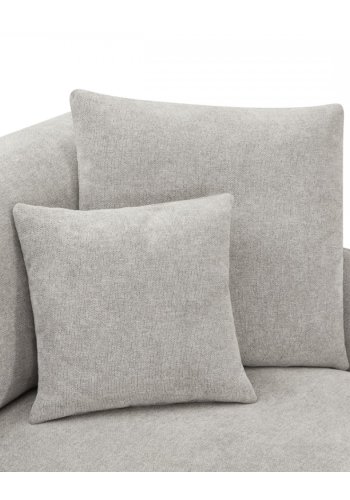 Maggie sofa, m. venstre chaiselong og 4 pyntepuder - gr og sort metal