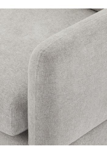  Maggie sofa, m. hjre chaiselong og 4 pyntepuder - gr og sort metal