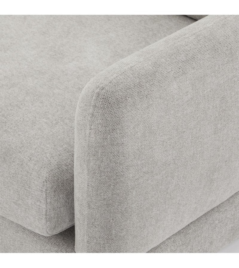  Maggie sofa, m. hjre chaiselong og 4 pyntepuder - gr og sort metal