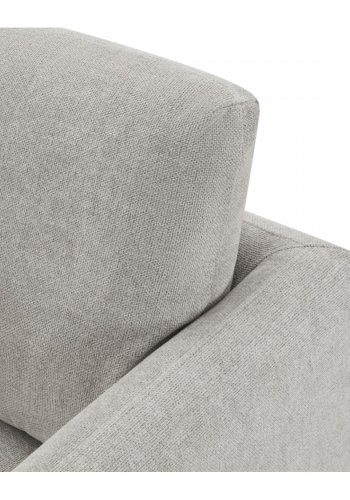  Maggie sofa, m. hjre chaiselong og 4 pyntepuder - gr og sort metal