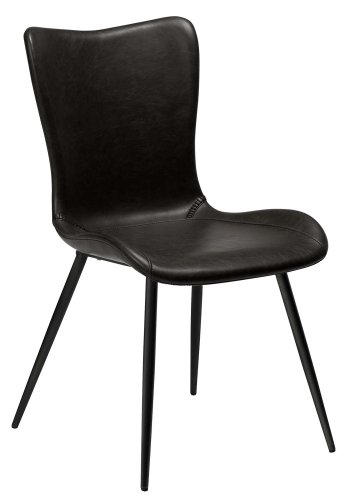 DAN-FORM Medusa spisebordsstol - sort kunstlder og sort metal