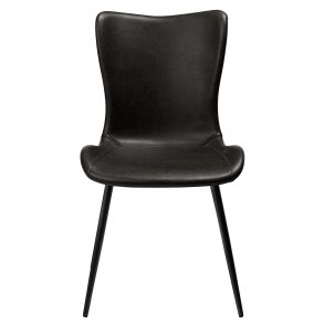 DAN-FORM Medusa spisebordsstol - sort kunstlder og sort metal