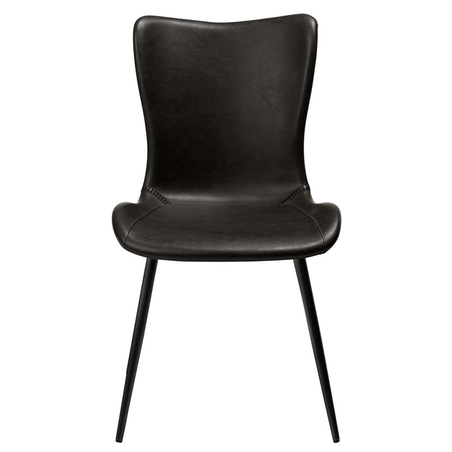 DAN-FORM Medusa spisebordsstol - sort kunstlder og sort metal