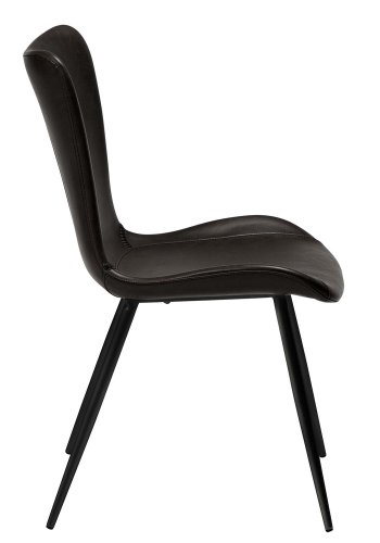 DAN-FORM Medusa spisebordsstol - sort kunstlder og sort metal