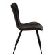 DAN-FORM Medusa spisebordsstol - sort kunstlder og sort metal