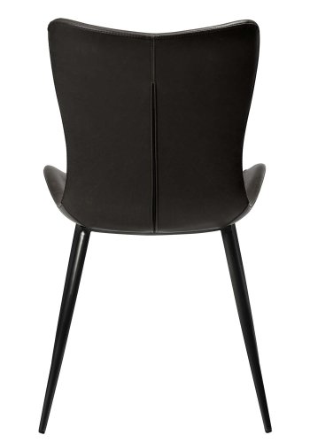 DAN-FORM Medusa spisebordsstol - sort kunstlder og sort metal