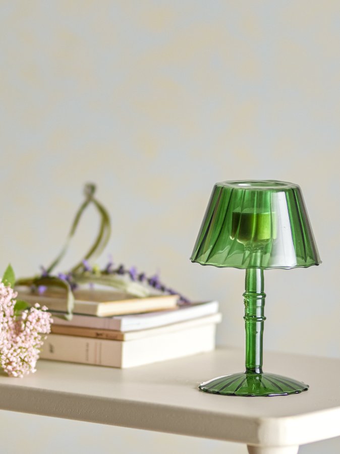 BLOOMINGVILLE Cisco Fyrfadsstage, Grn, Glas