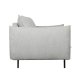 Milano 2 pers. sofa - lysegr stof og sort metal