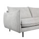 Milano 2 pers. sofa - lysegr stof og sort metal