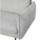 Milano 2 pers. sofa - lysegr stof og sort metal