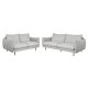 Milano 3 pers. sofa - lysegr stof og sort metal