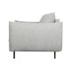 Milano 3 pers. sofa - lysegr stof og sort metal