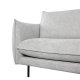 Milano 3 pers. sofa - lysegr stof og sort metal