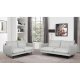 Milano 3 pers. sofa - lysegr stof og sort metal
