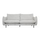 Milano 3 pers. sofa - lysegr stof og sort metal