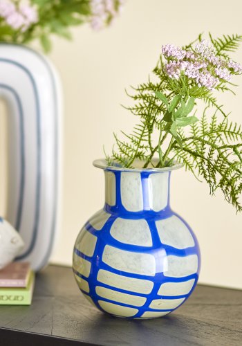 BLOOMINGVILLE Kiran Vase, Bl, Glas