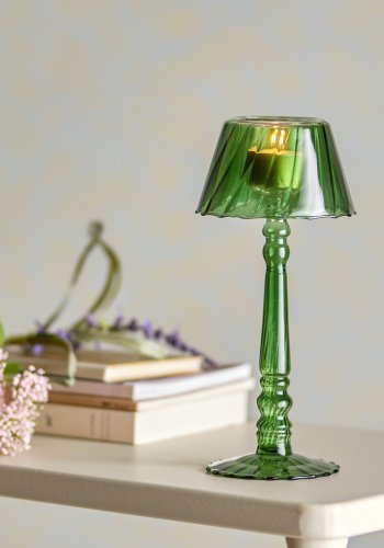 BLOOMINGVILLE Cisco Fyrfadsstage, Grn, Glas