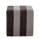 BLOOMINGVILLE Flint puf, kvadratisk - brun polyester (45x45)