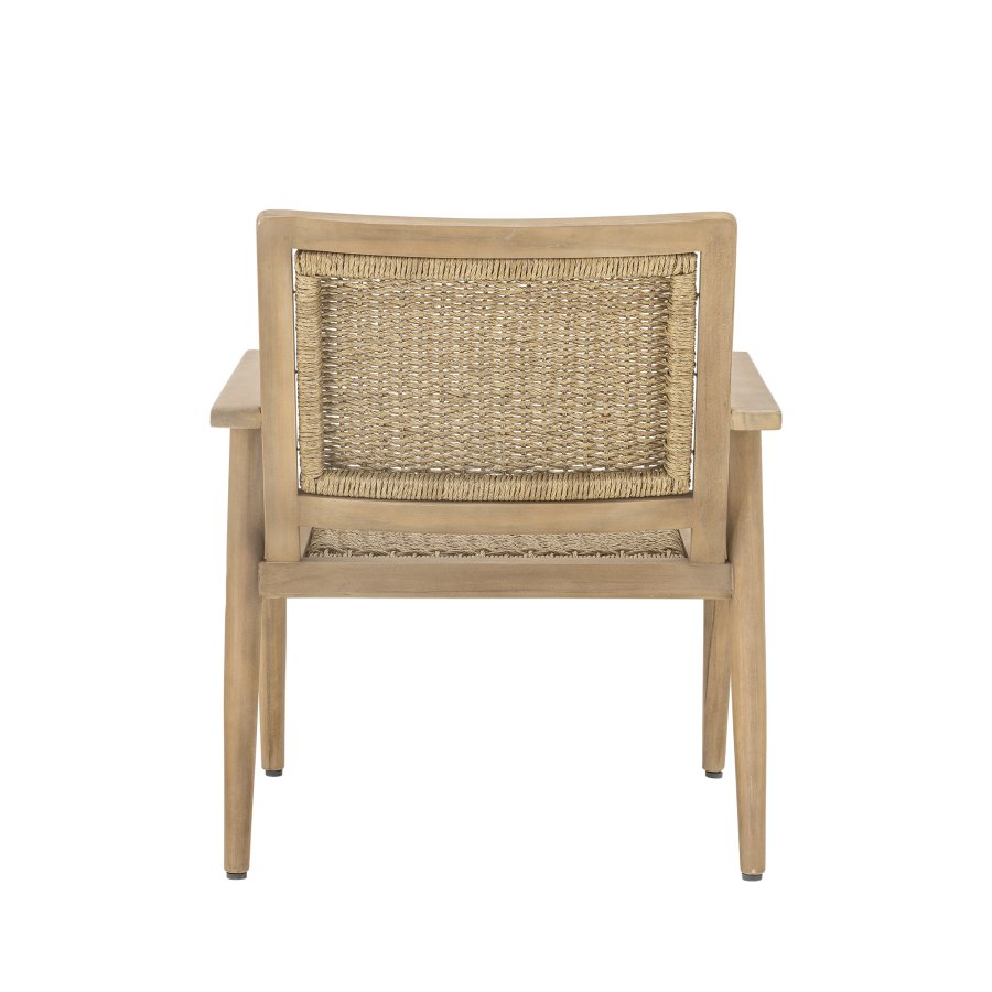 BLOOMINGVILLE Sorrento udendrs loungestol, m. armln - natur polyrattan og natur akacietr