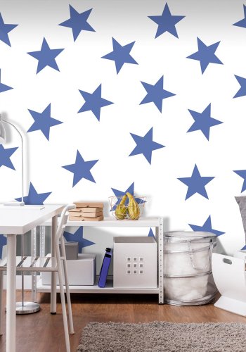 ARTGEIST Fototapet - Blue Star, bl stjerner (flere strrelser)